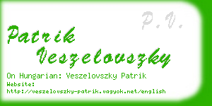 patrik veszelovszky business card